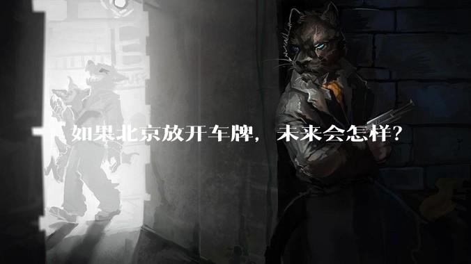 如果北京放开车牌,未来会怎样?