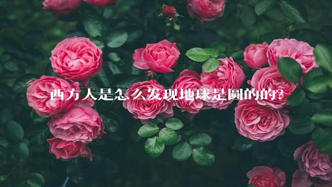 西方人是怎么发现地球是圆的的?