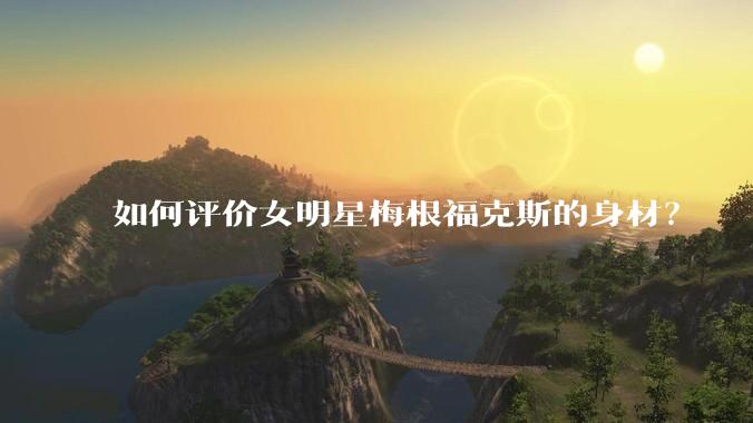 如何评价女明星梅根福克斯的身材?